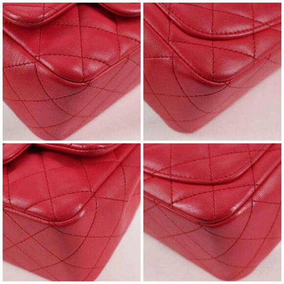 CHANEL Matelasse Chain Shoulder Bag Lamb Skin Pink Gold CC Auth 128553M - Picture 14 of 16